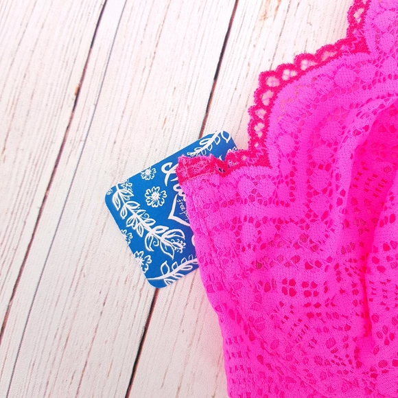 Free People Slow Dance Underwire Bra Neon Pink NWT - Picture 6 of 6